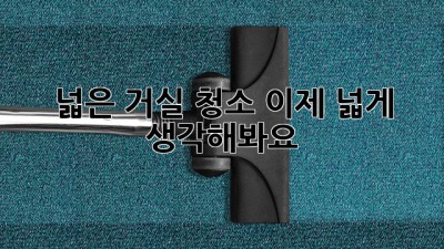 넓은 거실 청소, 이제 넓게 생각해봐요! ✨